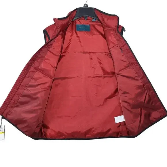Perry Ellis Mens Lightweight Puffer Vest - Mens Medium - Russet Brown - NWT - Picture 6 of 8